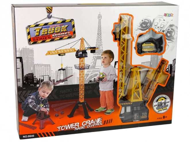 Grande Gru da Costruzione con Telecomando R/C 90 cm Modello Torre Eiffel