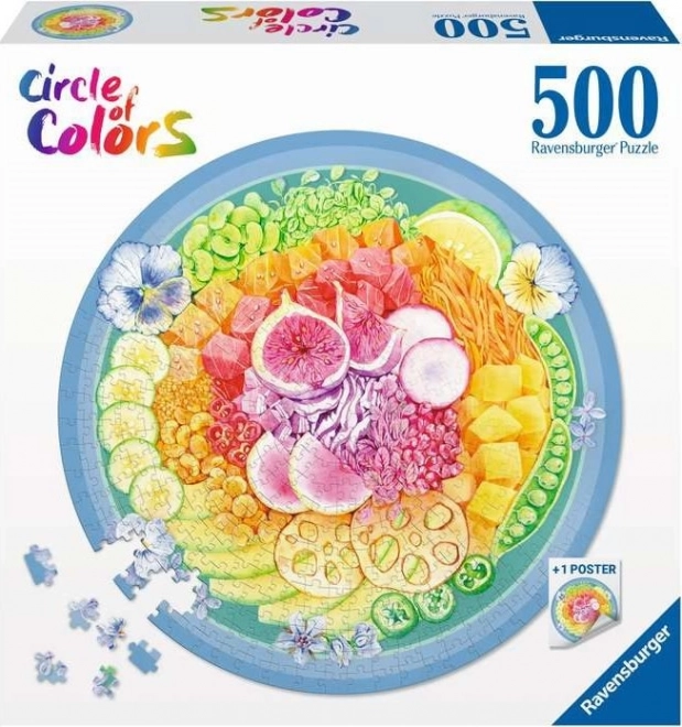 Puzzle 500 pezzi - Tavolozza di colori Poke Bowl