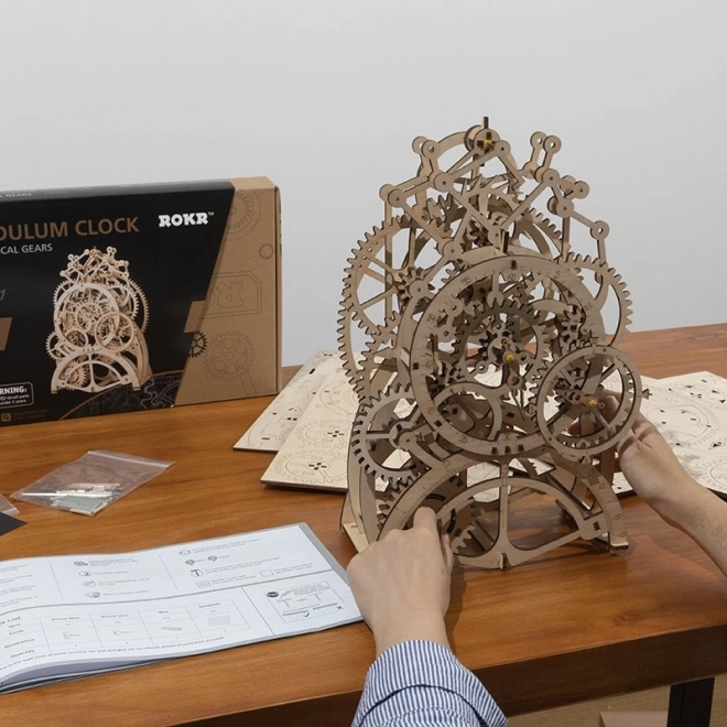 Puzzle 3D in legno Orologio a Pendolo