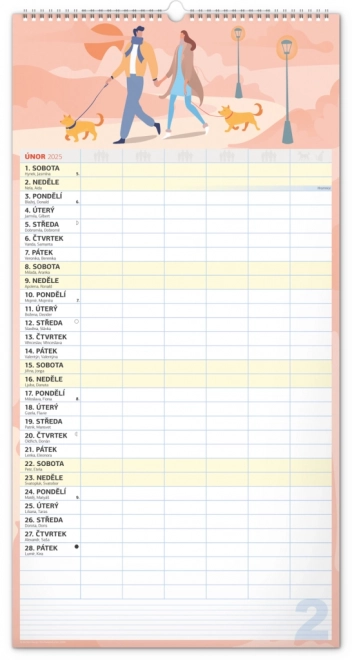 Calendario da Parete Pianificatore Familiare XXL 2025