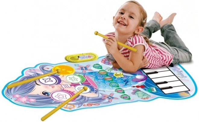 Tappeto musicale Sirenetta 2 in 1 batteria interattiva