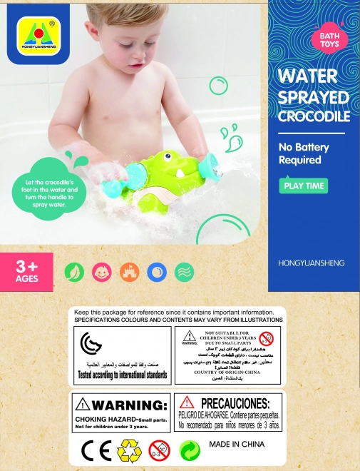 Giocattolo coccodrillo a pompa d'acqua