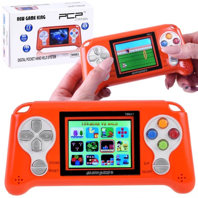 console portatile con 70 giochi – arancione