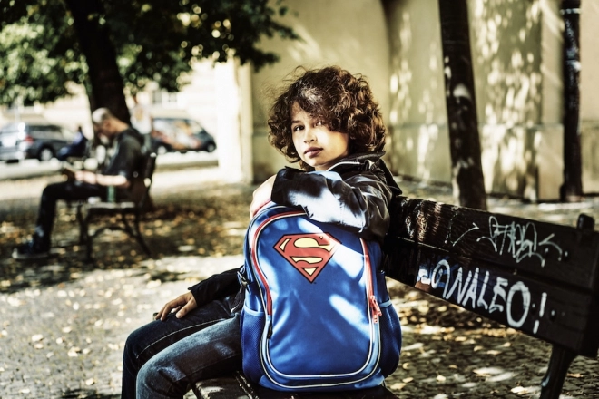 Zaino scolastico con poncho di Superman - Originale