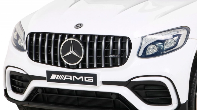 Mercedes Benz GLC63S per bambini bianco + telecomando + trazione 4x4 + MP3 LED + EVA + avvio lento