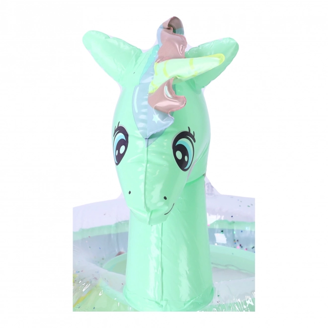 Ruota gonfiabile per bambini - Unicorno verde