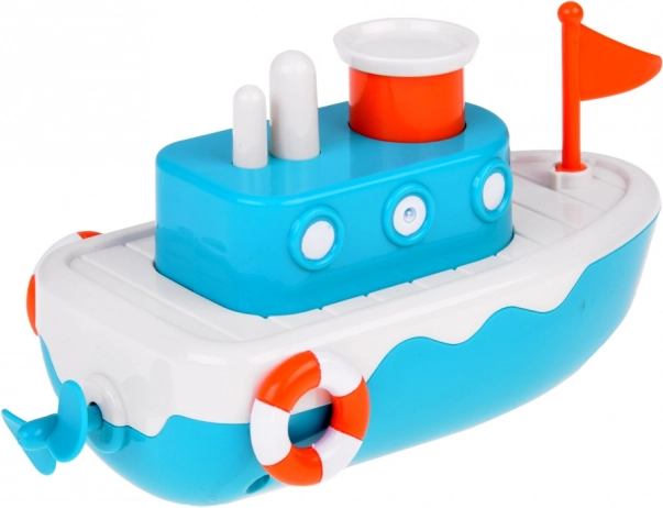 Barca galleggiante per bambini con fontana d'acqua