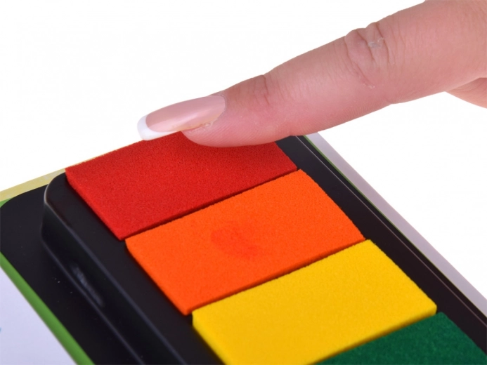 Tavolozza integrata con 7 colori per creare subito