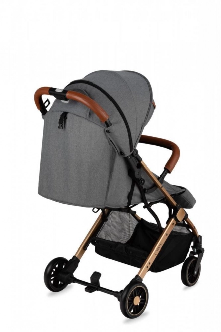 Passeggino sportivo MoMi Estelle grigio con telaio dorato