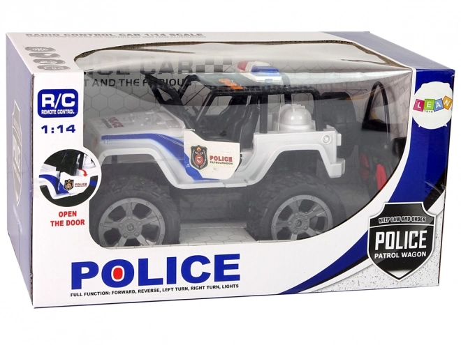 Auto radiocomandata Jeep della Polizia con effetti luminosi