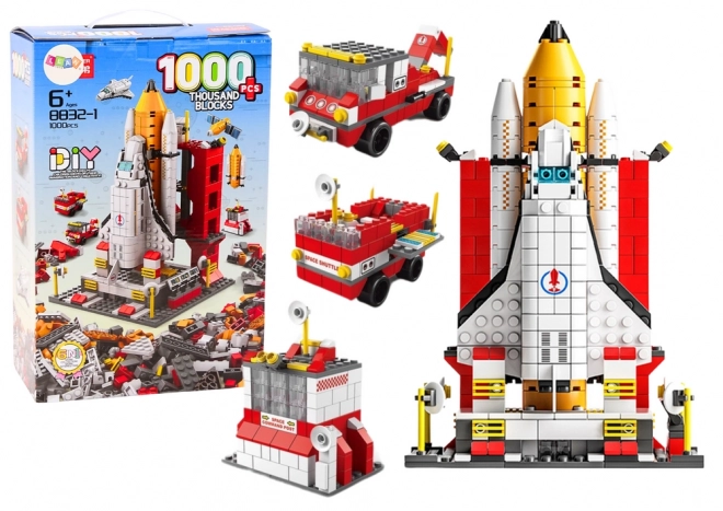 Set di costruzioni razzo spaziale 6 in 1