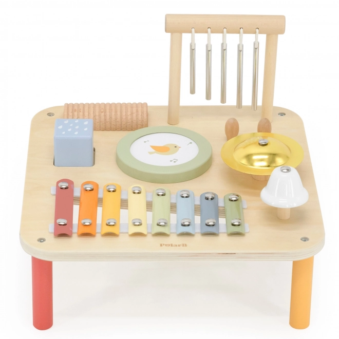 tavolo musicale e sensoriale educativo in legno 7 in 1