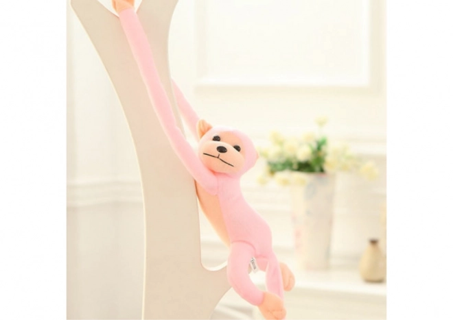 Peluche Scimmietta Rosa con Suono 80 cm