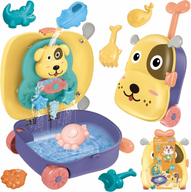 WOOPIE 3v1 Sabbiera Acqua Valigetta – Cagnolino