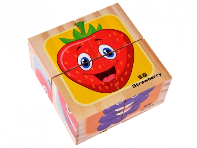 Puzzle Frutta in Legno per Bambini