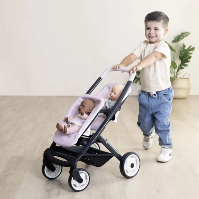 Passeggino sportivo per bambole gemelle Maxi Cosi rosa chiaro