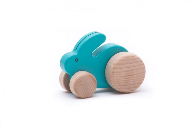 Coniglio di Legno Blu per Bambini