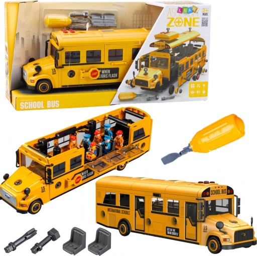 Scuolabus da avvitare – kit di costruzione per piccoli fai‑da‑te, 48 pezzi