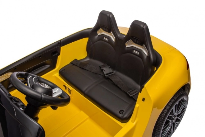 Auto a batteria Mercedes AMG SL63 giallo verniciato