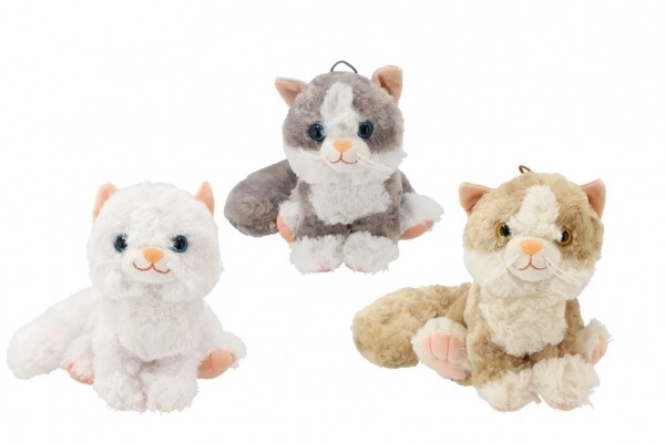 Gatto peluche seduto con suono