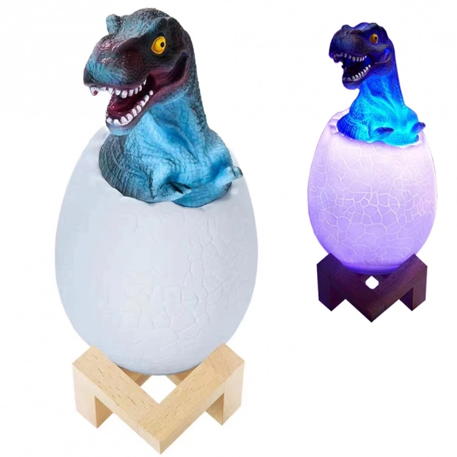 Lampada notturna dinosauro tirannosauro uovo RGB LED per bambini