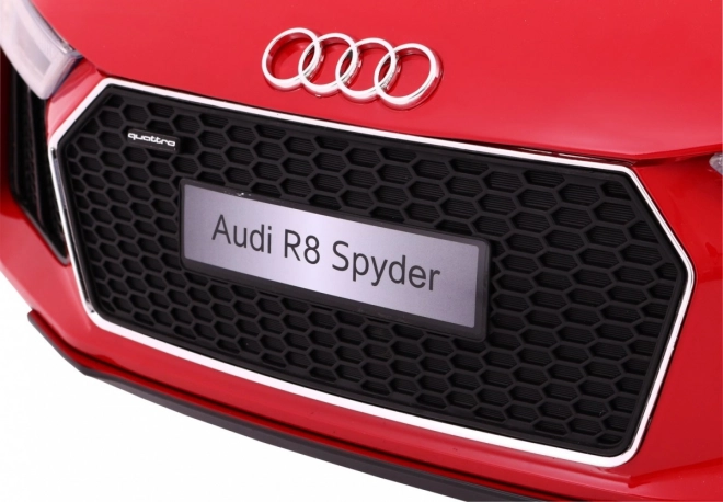 Audi R8 Spyder a batteria Vernice rossa + Controllo remoto + EVA + Avvio lento + Radio MP3 + LED