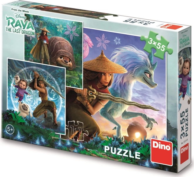 Puzzle DINO Raya e amiche 3x55 pezzi