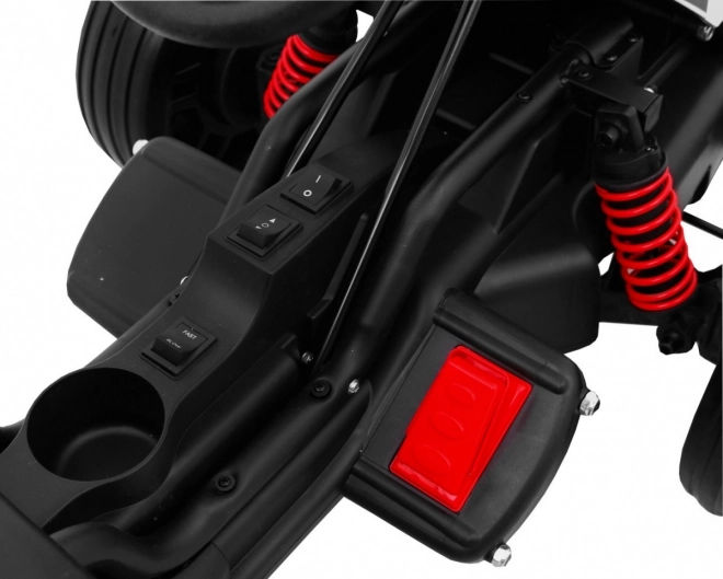 Go-kart per bambini Bolid XR-1 a batteria Bianca + manubrio regolabile + sedile sagomato