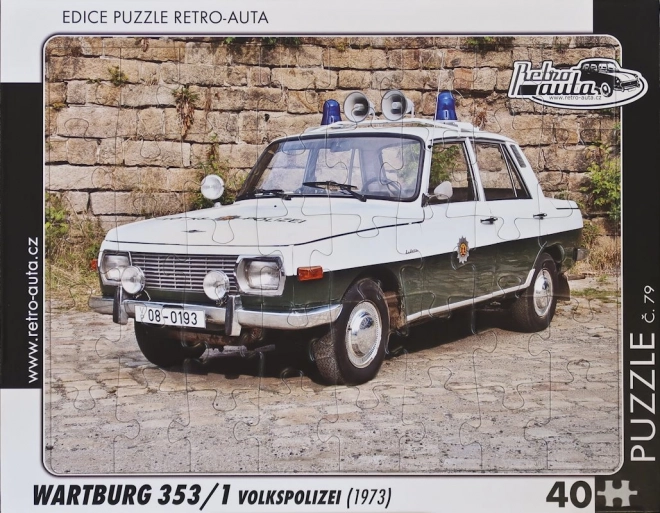 Puzzle Retro Auto Wartburg 353 Volkspolizei 1973