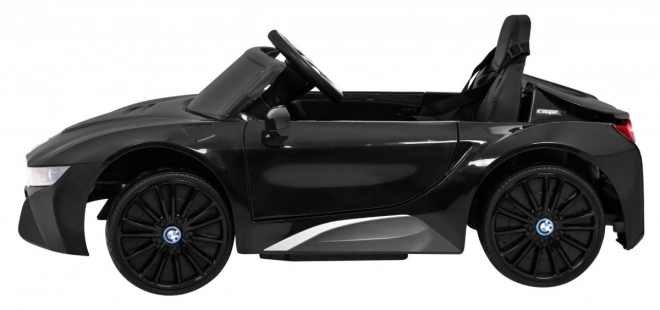 BMW I8 Lift Auto a batteria Nero + telecomando + avvio lento + cinture di sicurezza a 3 punti + MP3 USB + LED