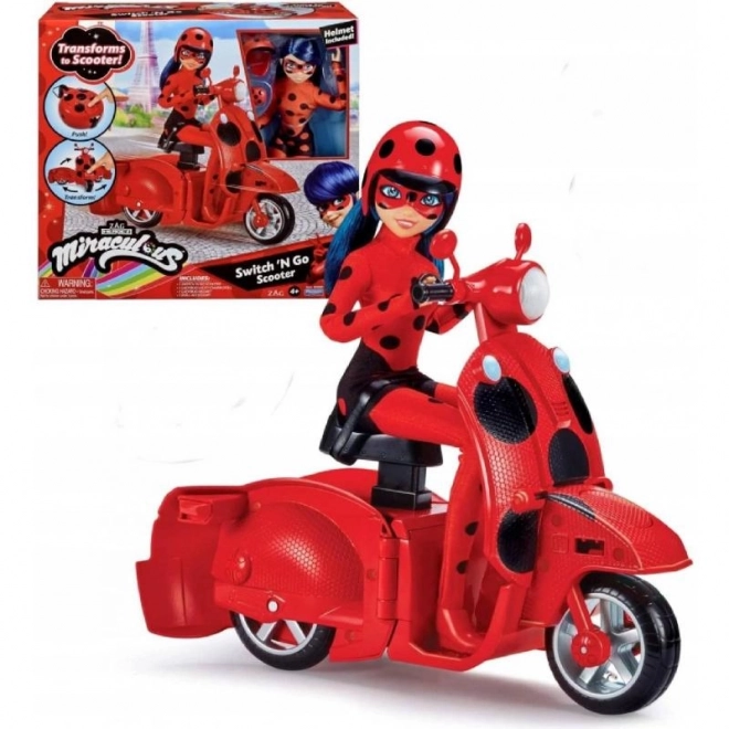 Miraculous Scooter e Bambola Lucky Charm Playset