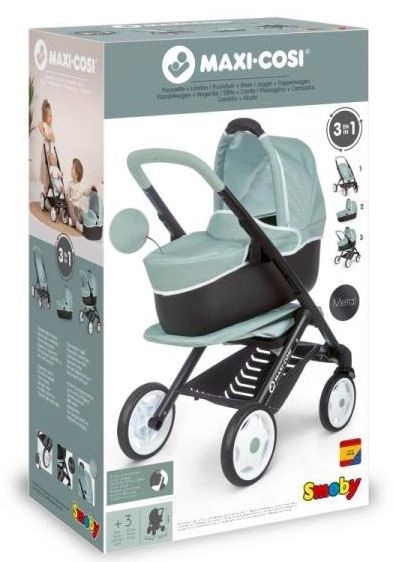 Kombinato Maxi Cosi passeggino per bambole grigio-verde