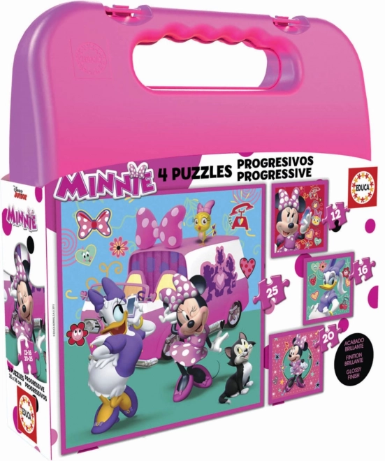 Puzzle Educativo Minnie e Daisy 4 in 1