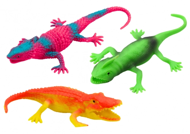 Set di Figurine Lucertole Colorate 8 Pezzi