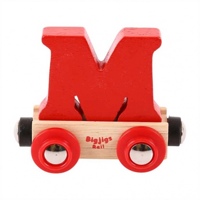 Vagone Bigjigs Rail in legno - Lettera M