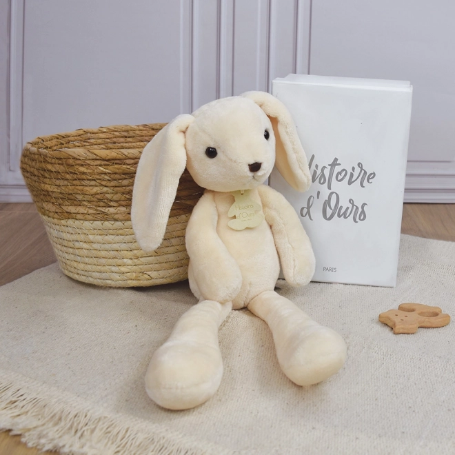 Coniglio di peluche bianco Doudou Histoire d'Ours