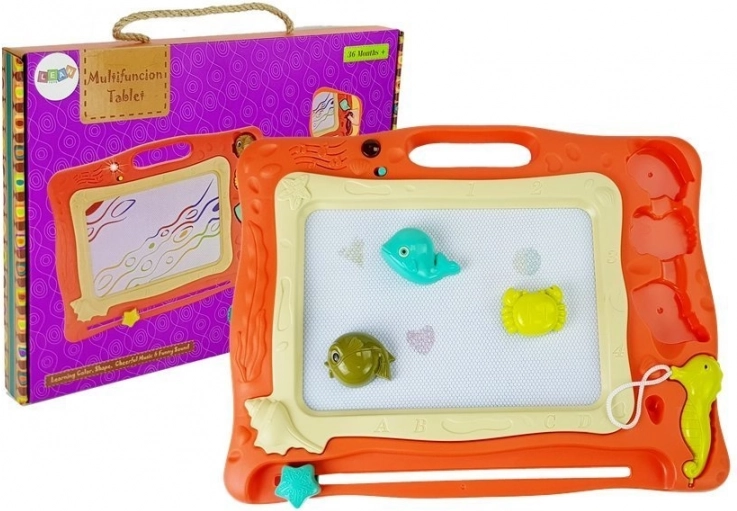 Lavagna magnetica con suoni e luce con set di timbri