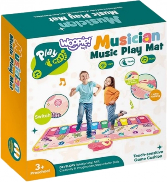 Tappetino Musicale Dinusie XXL 2in1 con pianoforte e 8 melodie 110 cm