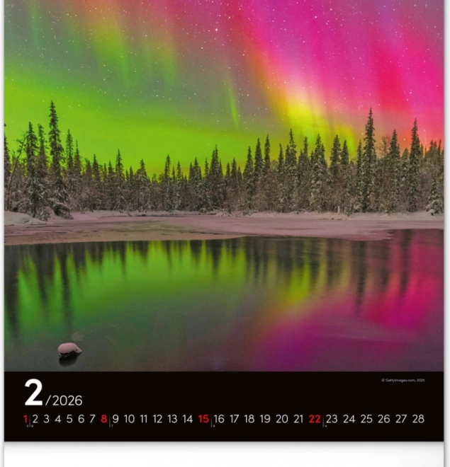 Calendario da parete Aurora Boreale 2026