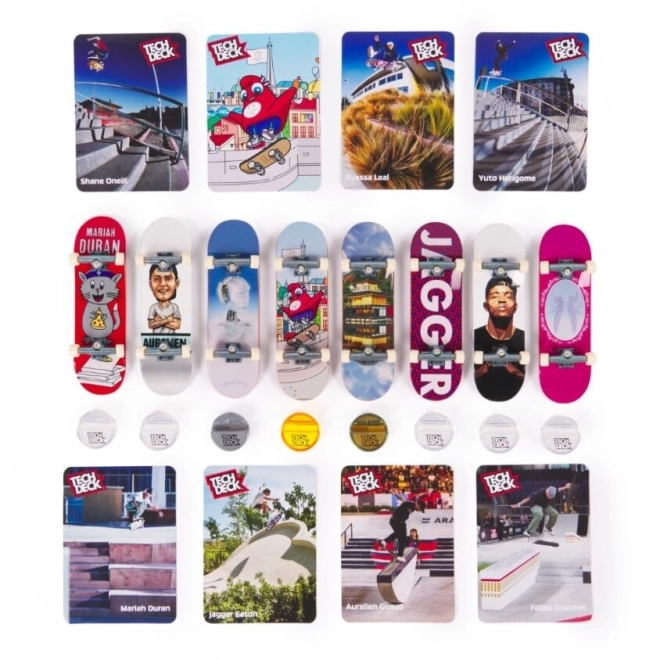 Tech Deck set di fingerboard olimpico 2024 - Confezione da 8 pezzi