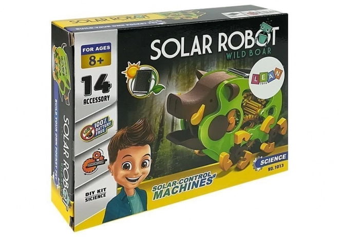 Robot educativo da montare solare cinghiale fai-da-te verde