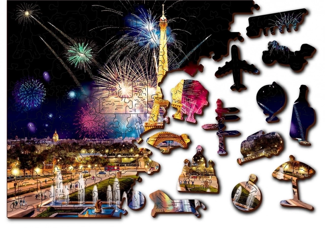 Puzzle in legno Città Notturna 2 in 1 da 75 pezzi