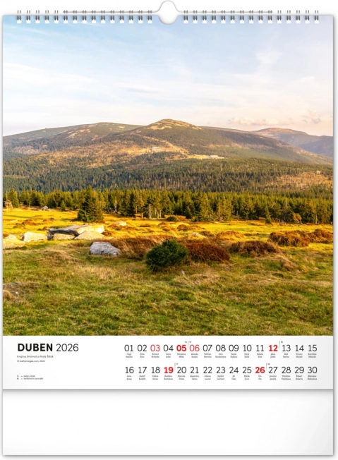 Calendario da parete Krkonoše 2026