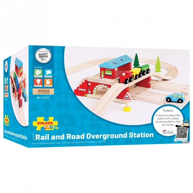 Stazione ferroviaria sopraelevata Bigjigs Rail