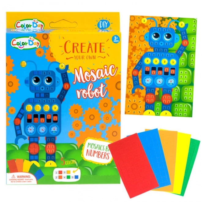 Mosaico in schiuma per bambini – robot