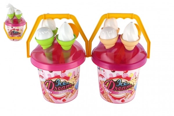 Set da gioco per sabbia con secchiello e stampi gelato