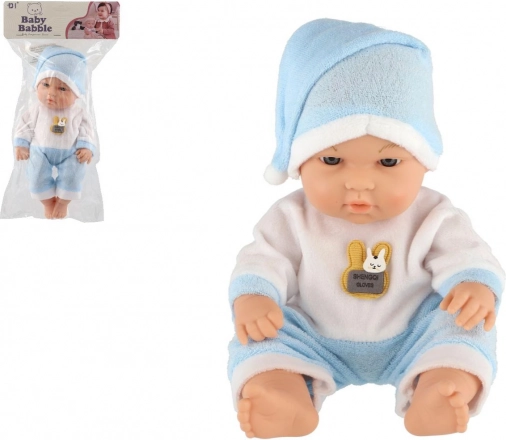 Bambola neonato in plastica 30 cm con corpo rigido