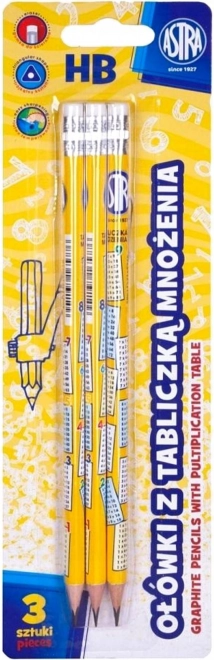 ASTRA matite HB con stampa delle tabelline, 3 pz