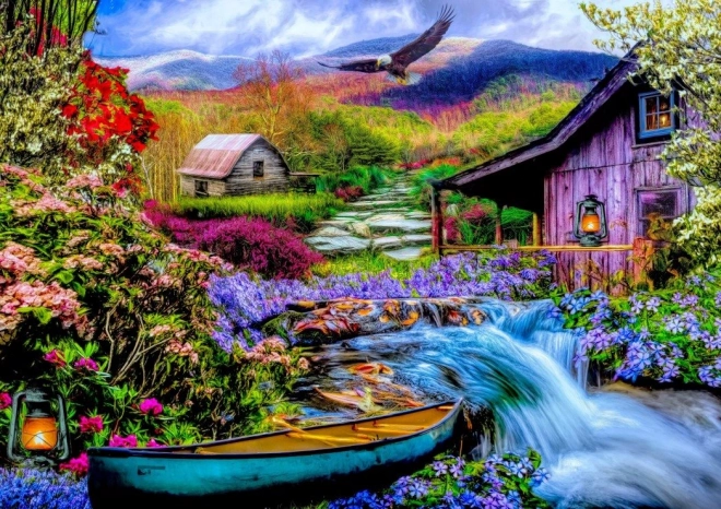Puzzle Idillio di montagna 1500 pezzi