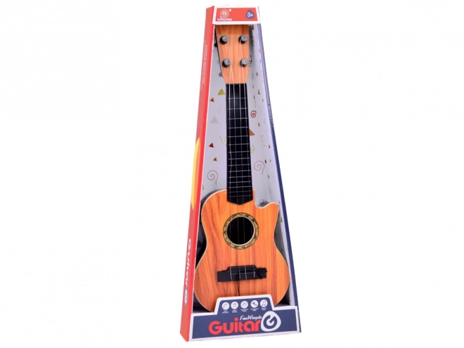 Chitarra a 4 corde per bambini con plettro – marrone scuro